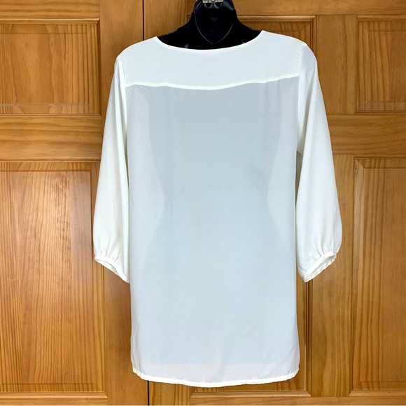 H&M cream / ivory long sleeve blouse, size 4 - Picture 4 of 4